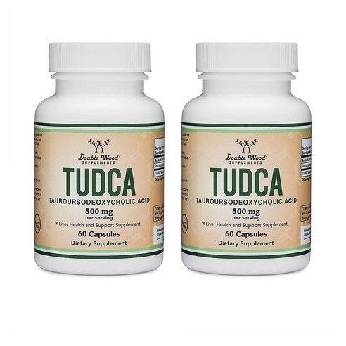 Double Wood TUDCA 더블우드 투드카 500mg 60캡슐 2팩, 60정, 2개