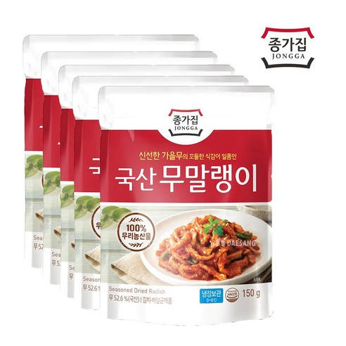 종가 무말랭이 150g, 5개