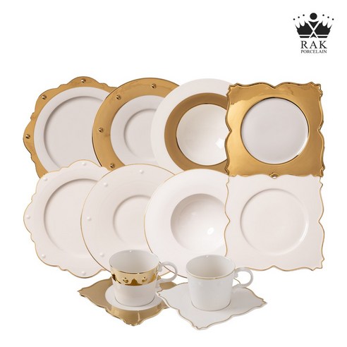 황금빛 식탁의 예술, 락포슬린 RAK 오퓨런스 골드 그릇세트