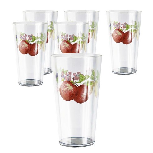 코렐 아크릴릭 라운드 글래스 일반 물컵 561.9ml, Chutney, 6개입