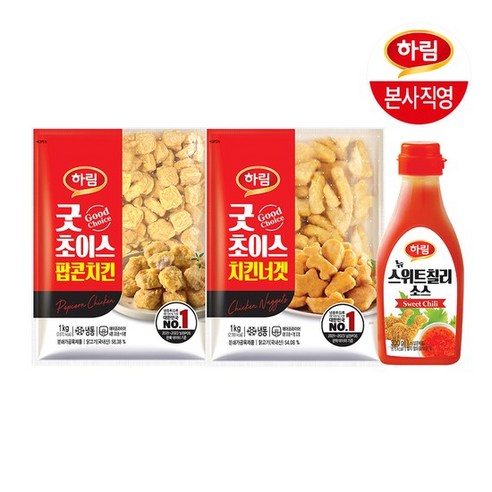 굿초이스너겟1kg+굿초이스팝콘1kg+칠리소스300g - 후라이드치킨/너겟 | 쿠팡