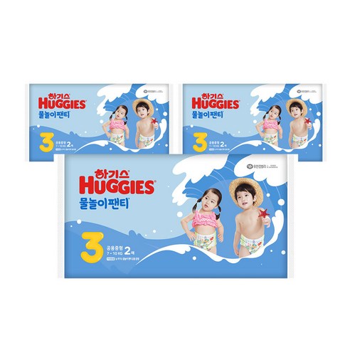 하기스 물놀이팬티 공용 2P 단계별 물놀이기저귀, 3단계, 6매 3단계 × 6매 섬네일