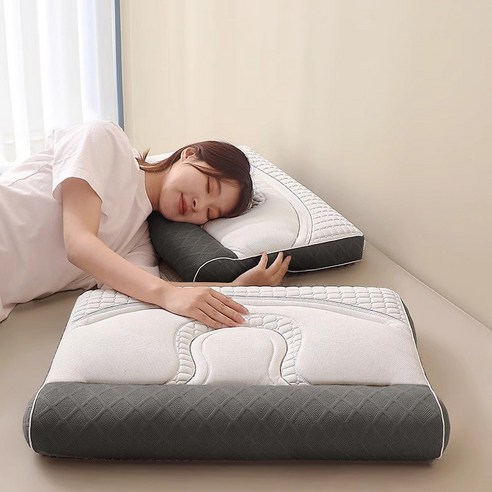 ZOZOFO 경추베개 수면베개 견인베개 베개 편한 푹신한 경추 베개, 1개, 믹스 컬러