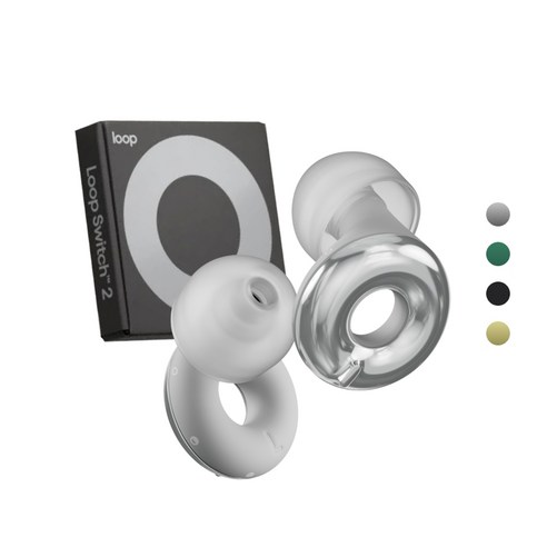 Loop 룹 이어플러그 스위치 2 층간 소음 수면 소음방지 귀마개 실버