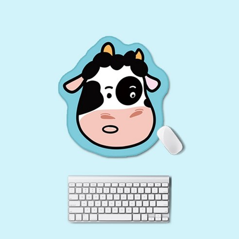 YJQ 큰 귀여운 Kawaii 마우스 패드 노트북 데스크 매트 데스크탑 고무 패드 게이머 게임 매트 PC 노트북 게임 액세서리, Littlebluecow