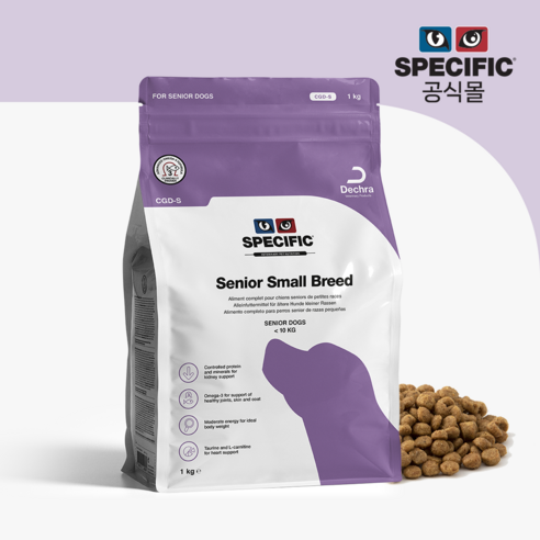 [안전한 유럽산] 스페시픽 공식몰 독 시니어 강아지 사료 Small Breed, 1개, 1kg