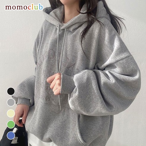 따뜻함, 편안함, 스타일을 완벽하게 조화한 모모클럽 기모 후드티 오버핏