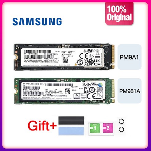 PM991A 삼성 SSD 512GB 1TB NVMe 2280 PM981A PM9A1 2TB 내장 솔리드 스테이트 드라이브 및 2230 PCIe Gen3x4 TLC, 없음, 5.PM981A PCIe3.0 256GB