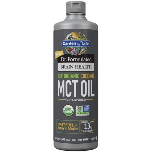 가든오브라이프 브레인 헬스 코코넛 MCT 오일 언플레이버드, 1개, 473ml