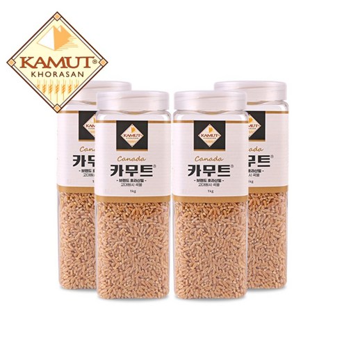 [카무트] 고대곡물 정품 카무트 1kg X 4개(용기), 4개