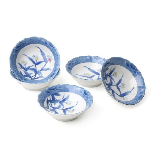 식탁에 예술을 더하는 일본산 도자기 난초 종지 쿠프 세트