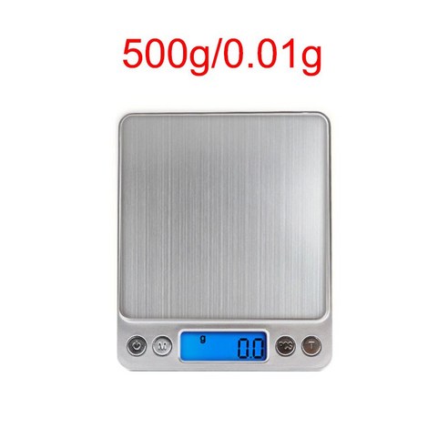 [SW] 0.01g/0.1g 정밀 LCD 디지털 저울 500g/3000g 미니 전자 그램 무게 균형 저울 차 베이킹 무게 저울, 하나, 500g-0.01g