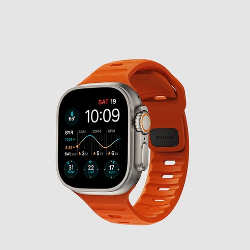 노마드 애플워치 스포츠 스트랩 - 울트라 오렌지 / 44 45 49 mm 여름 운동