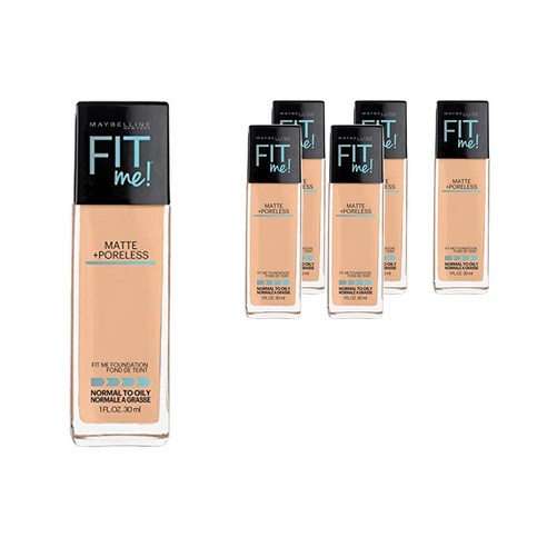 메이블린 핏 미! 매트+ 포어리스 파운데이션 30ml, Natural Beige, 6개