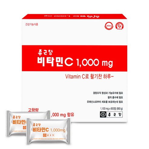 종근당 비타민C 1000mg x 600정 1박스, 1개