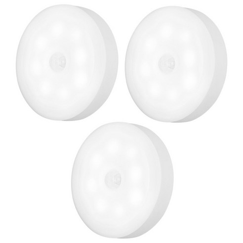 MAME LED 모션 감지 현관 조명 무선 센서등 3P, 화이트, 3개