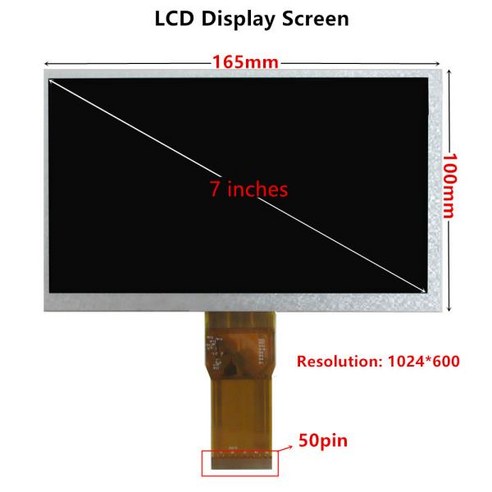 LCD 디지타이저 터치 스크린 디스플레이 HDMI 호환 드라이버 컨트롤 보드 DIY 라즈베리 파이 PC 키트 7 인, 없음, [04] Only LCD Display