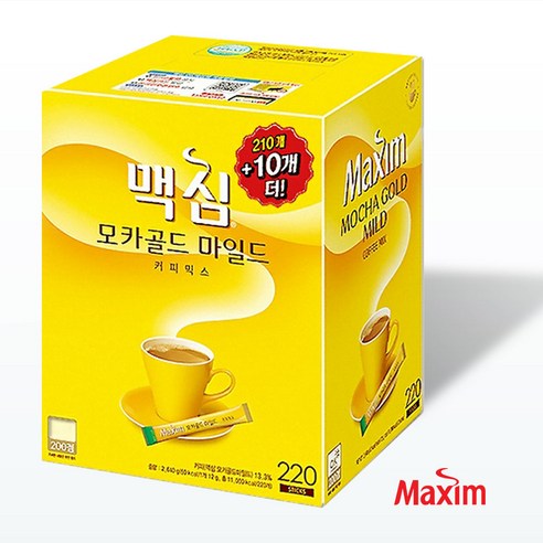 [동서식품] 맥심 모카골드 마일드 210T, 12g, 210개입, 2개