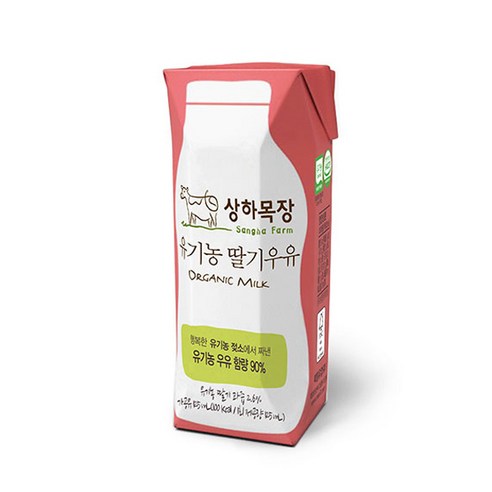 상하목장 유기농 딸기우유, 125ml, 24개