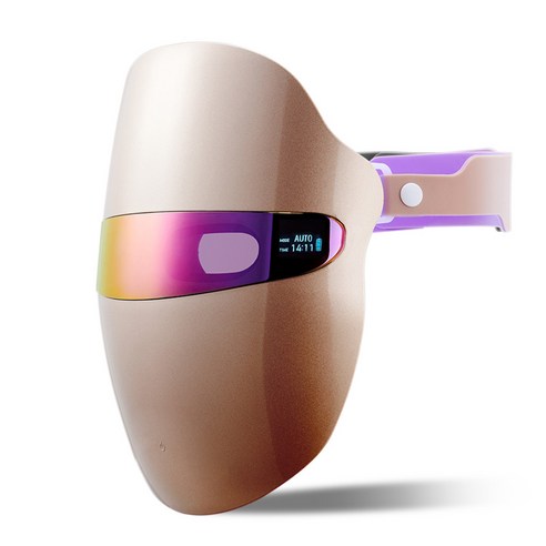펄케어 LED마스크 실버 피부관리 얼굴마사지기 스킨케어 무선 얼굴 미용기기, 로즈골드