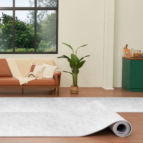 안탈로 PVC 층간소음 유아 강아지 셀프시공 롤매트 화이트그레이 마블, 1100mm, 1000mm