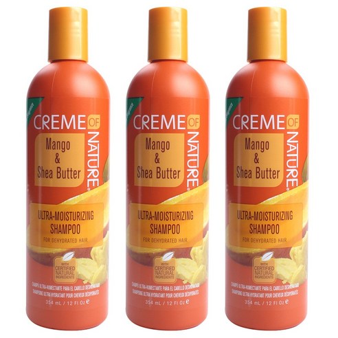크림오브네이처 울트라-모이스처라이징 샴푸 망고 & 시어 버터, 354ml, 3개