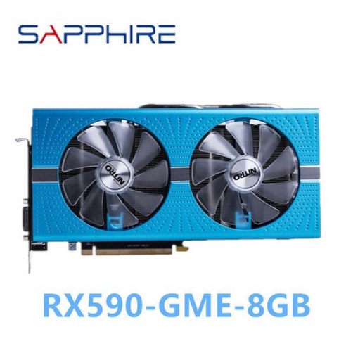 사파이어 RX 590 580 8GB 그래픽 카드 GPU Radeon RX590 GME 니트로 AMD 비디오 데스크탑 PC 화면 컴퓨터 게임 맵, S-RX590-GME-8GB, 02 S-590-GME-8GB