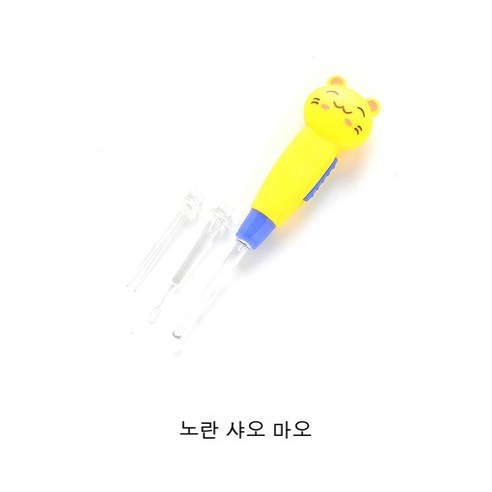 FULE KORELAN 매우 유용한 일상 가제트만화 동물 탈부착 가능 귀걸이 벨트 등 발광 귀걸이 귀걸이 귀걸이 소매치기 가시적 귀걸이 채취 귀걸이 공구, 노란 고양이