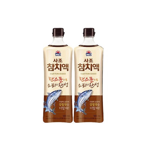 사조 참치액, 900ml, 2개