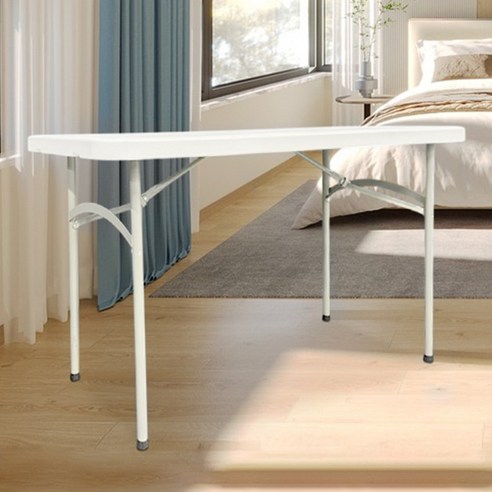 연필트리 브로몰딩 사무실 가정용 다용도 접이식테이블, 화이트 일자형테이블 152cm