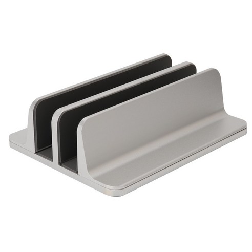 알루멘 노트북 맥북 수직 거치대 스탠드 N4 2슬롯, 그레이