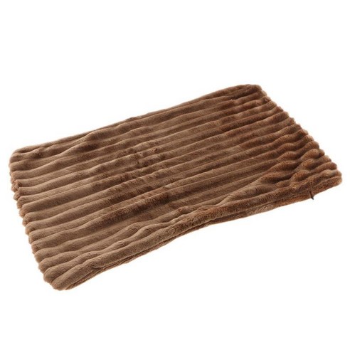 줄무늬 플란넬 던짐 베개 케이스 소파 베드를 위한 연약한 장식적인 방석 덮개 Slipcover, 브라운 30x50cm, 설명