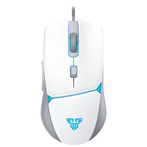 Fantech VX7 게임 마우스 8000DPI RGB 4 색 6D 매크로 LED USB 충전식 마우스 인체 공학적 마우스 PC / 노트북 화이트, 하나, 보여진 바와 같이