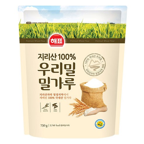 [사조] 해표 우리밀 밀가루 750g x 3개, 24개