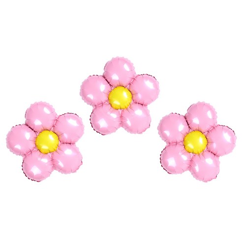 데이지풍선 꽃풍선 특대형(110cm) 대형(72cm) 중형(45cm) 파티용품세트 [에브리띵스마일]1095, 3개, 핑크