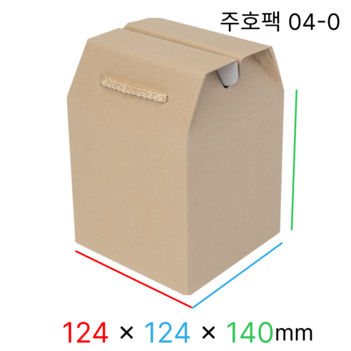 주호팩 끈손잡이 다용도 선물상자 04-0 (124x124x140), 고급크라프트, 10개