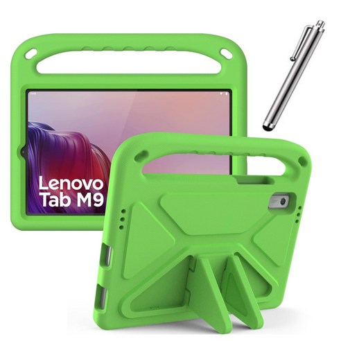 레노버탭 M9 전용 케이스 에바폼 스탠딩 커버 TB-310FU 아이친구 Lenovo Tab M9 9inch, 그린