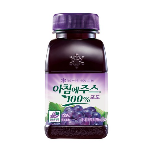 서울우유 아침에주스 포도주스, 210ml, 8개