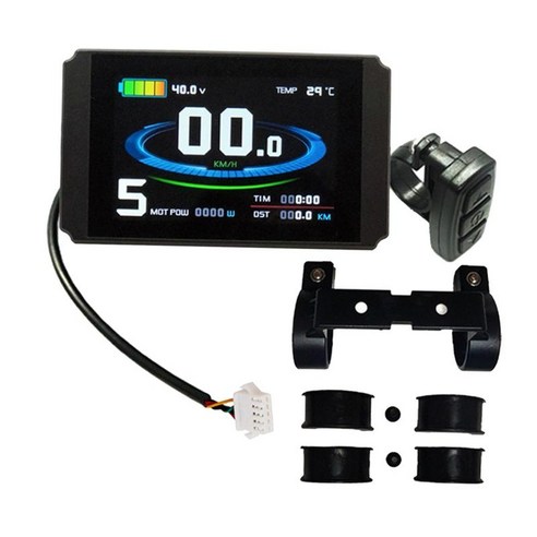 24V/36V/48V SW900 전자 자전거/오토바이 전자 자전거 스쿠터용 LCD 디스플레이 미터, 검은 색, 에스엠, 85X53.5X18.8mm