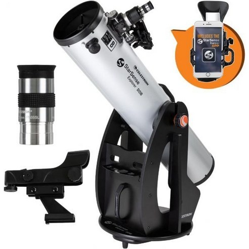 Celestron StarSense Explorer 8인치 Dobsonian 스마트폰 망원경 앱 성운 행성 찾는 데 도움 DOB 아이폰 호환, StarSense Explorer 8 과학/공학