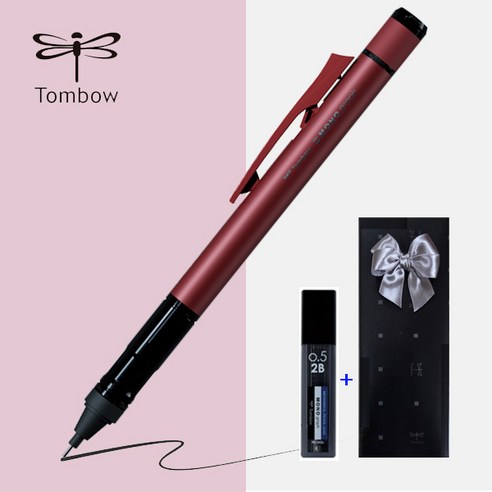 톰보 샤프 + 샤프심 모노그래프 튠 0.5mm [무료선물포장], 딥 레드, 1개