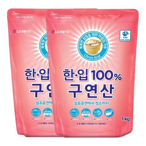 한입 100% 구연산, 1kg, 2개