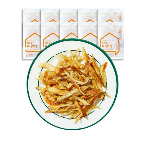 여기쿡 시즈닝 먹태 45g, 허니버터맛 10개