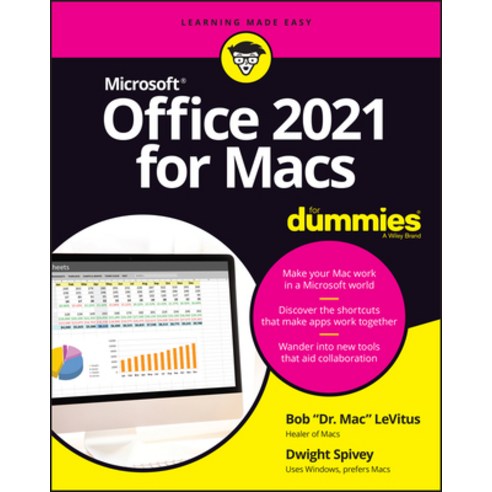 (영문도서) Office 2021 for Macs for Dummies Paperback, English, 9781119840442