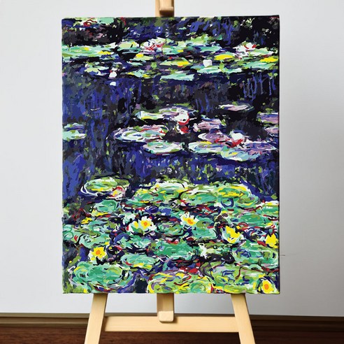 Solvregn DIY 명화그리기 모네 그리기 40cm X 50cm, 수련3 - 모네, 1개