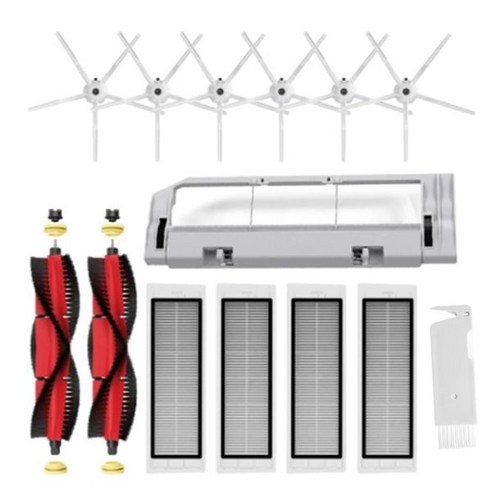 로봇 진공 예비 부품 메인 사이드 브러시 헤파 필터 걸레 샤오미 Roborock S5 Max S50 S55 S5 S6 S6 MaxV S6 Pure E4 E5, 2) Set A