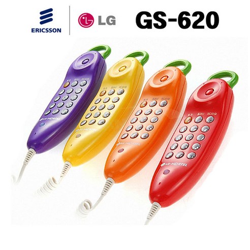 LG 벽걸이 유선 전화기 GS-620, GS-620 예쁜 야채 전화기 (색상랜덤) gs461c Best Top5