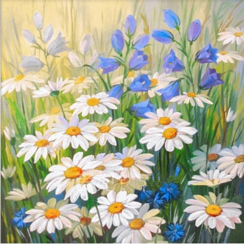 3D 데이지꽃 보석십자수 DIY 키트 8종 50*50cm-yunyao, 2