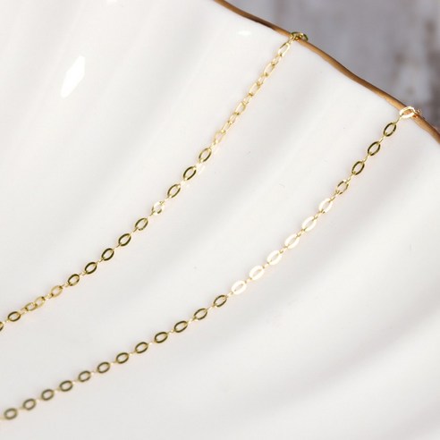 14K 얇은 모줄 체인줄 14k목걸이