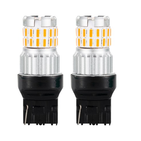 Ursmart 자동차 헤드라이트 전구 백업 7440 7443 T20 LED 전구(프로젝터 포함) 테일 브레이크 스톱 라이트용 LED 전구 교체, 옐로우 7443, {"사이즈":"44.45x14.7x16.5mm"}, {"수건소재":"알류미늄"}
